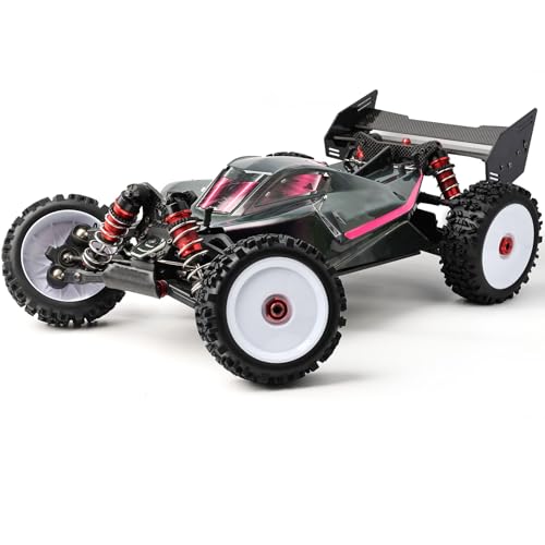 Pre-Glued 1/8 RC Buggy Truggy Tires & Wheels Set 17mm Hex RC Wheels Tires-All-Terrain Deep Tread, Fits Arrma Typhon 3S, Losi TLR 8Ight X/E 2.0 XT/XTE, Traxxas, Team Associated, Redcat, HPI - color: white solid-dish rc wheels