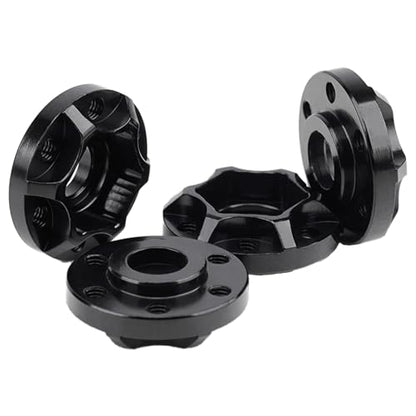 4pcs RC Accessories Aluminum 12mm Wheel Hex Hub Adapter Wheel Extension for 1/10 RC Crawler 1.9inch or 2.2inch Wheel RimAxial Scx10 Trx4 Wraith Gen7 Gen8 D90 CC01 1/10 RC Crawler (Black 6mm) - size: 6mm