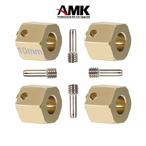 4pcs Brass Extended Wheel TRX4 Brass 10mm Wheel Hex Extended Adapter for RC Crawler TRX4 TRX-4 1/10 RC Hex Wheel Hubs Adapters (4pcs 10mm Wheel Hubs Adapters) - color: 4pcs 10mm Wheel Hubs Adapters