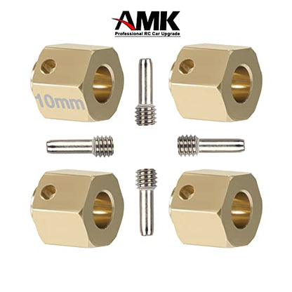 4pcs Brass Extended Wheel TRX4 Brass 10mm Wheel Hex Extended Adapter for RC Crawler TRX4 TRX-4 1/10 RC Hex Wheel Hubs Adapters (4pcs 10mm Wheel Hubs Adapters) - color: 4pcs 10mm Wheel Hubs Adapters