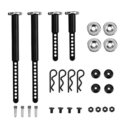 Metal Front and Rear Extended Body Post Mounts Shell Column with Magnet for 1/10 RC Crawler Car Axial SCX10 II 90046
