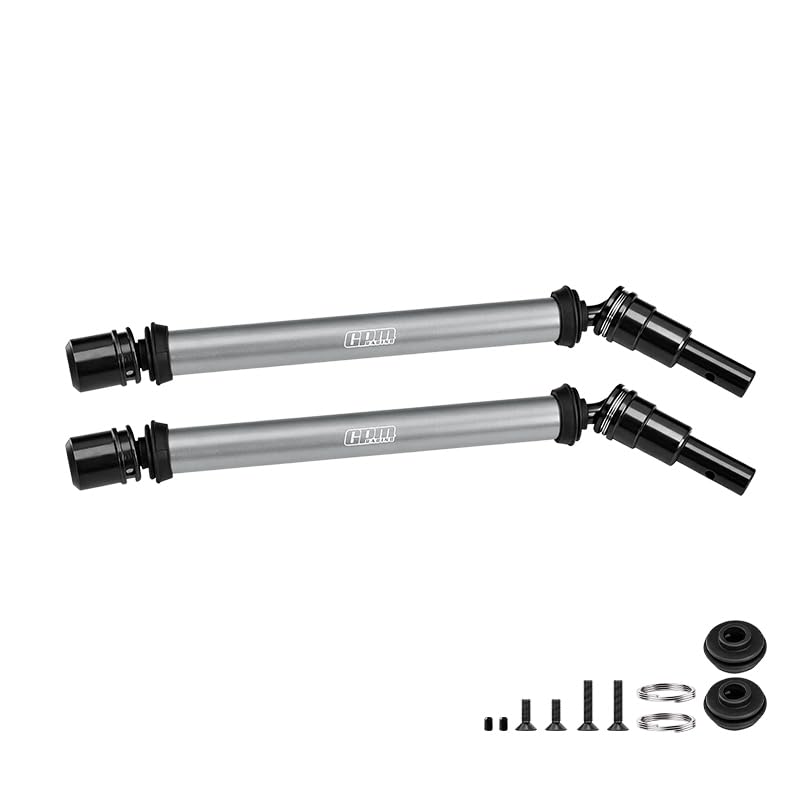 GPM Medium Carbon Steel+Aluminium Front/Rear CVD Drive Shaft for ARRMA 1/10 Outcast 4X4 4S V2 Blx ARA4410V2 (Gray) - color: Gray