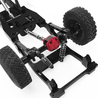 Metal Rear Axle Shock Link Rod Leaf Spring Upgrade Link Suitable for Mangniu 1/12 MN82 MN82S MN82PRO 1/12 Scale RC Climbing Car (Black) - color: Black