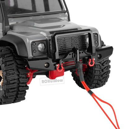 RC Crawler Accessories Roof Simulation for 1/18 1/24 RC Crawler Trx4m SCX24,Antenna/Jack Stands/Shackles/Shovel/Box/Metal Perforated Plates/Tow Rope,Red - color: Red(1set)