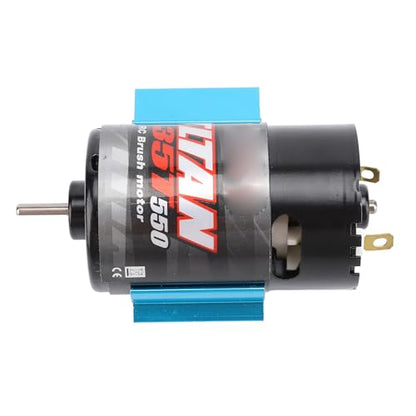 Alomejor 550 RC Car Motor, Brushed Motor with Cooling Fan and Heat Sink for Axial SCX10 HPI JL 90046 Slash 1:10 RC Crawler (35T) - size: 35T