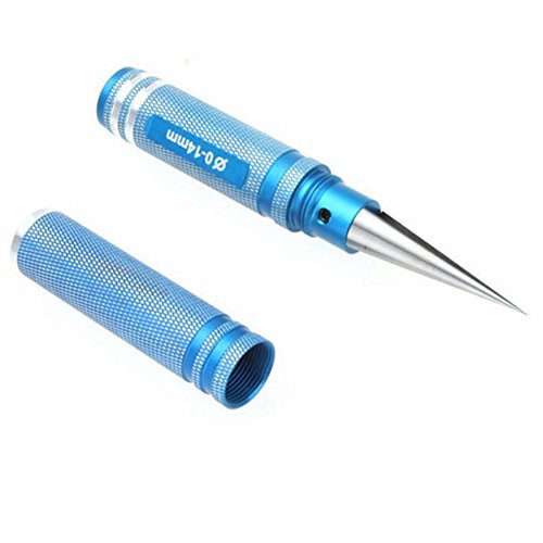 0-14mm RC Expanding Hole Puncher Opener Reamer Tool RC Body Shell Drills Tool & Universal RC Screws Kit,M3 Screws Flat washers R Clips Hexagon Wrench Repair Tool Box with Magnetic Screw Tray