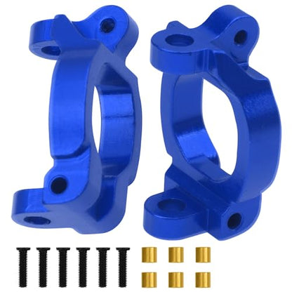 ShareGoo Metal Swing Arms Steering Knuckle Carrier & Steering Assembly Upgrade Parts Compatible with Remo Hobby Smax 1621 1625 1631 1635 1651 1655 1/16 RC Car (Blue) - color: Blue
