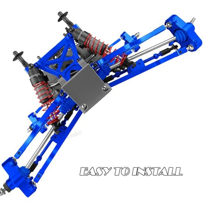 RC Alloy Suspension Arms&Steering Block Knuckle Arm&Shock Tower&Drive Shaft Axles&Push Rod Links&Steering Bellcranks Upgrades Part for 1/10 T-Maxx/E-Maxx,Driveshafts Hops Up,Navy Blue - color: Navy Blue- (Upgrades)