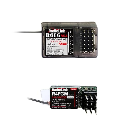 Radiolink R6FG&R4FGM Receiver with Gyro Long Range Control for RC Cars RC Boats for Radiolink RC4GS V2/RC6GS V2 Controller