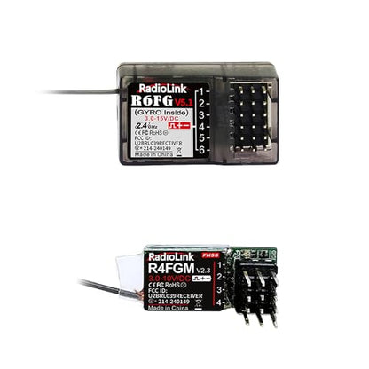 Radiolink R6FG&R4FGM Receiver with Gyro Long Range Control for RC Cars RC Boats for Radiolink RC4GS V2/RC6GS V2 Controller
