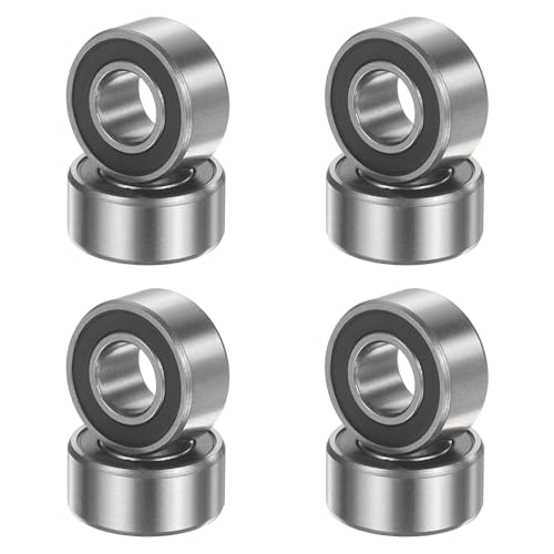 uxcell 8Pcs 685 2RS 5mmx11mmx5mm Deep Groove Ball Bearings, Double Rubber Shielded Bearing Steel ABEC5 High Performance for Industrial Machinery Precision Transmission, Black - size: 685 2RS 5mmx11mmx5mm