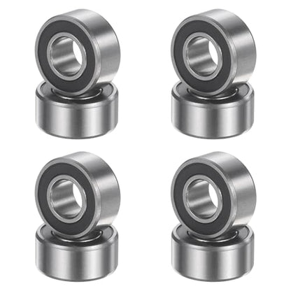 uxcell 8Pcs 685 2RS 5mmx11mmx5mm Deep Groove Ball Bearings, Double Rubber Shielded Bearing Steel ABEC5 High Performance for Industrial Machinery Precision Transmission, Black - size: 685 2RS 5mmx11mmx5mm