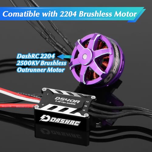 2204 2500KV Outrunner Motor Kit with 40A ESC for SCX24 | Motor Mount Included, High Torque Output, Smooth Crawling, 1/24 RC Crawler Upgrades