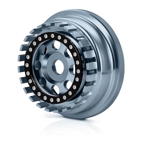 4PCS Aluminium Beadlock Wheel Rims For 1/7 Mojave 6S EXB & 1/8 Mojave 4S BLX Desert Truck(Titanium) - color: Titanium