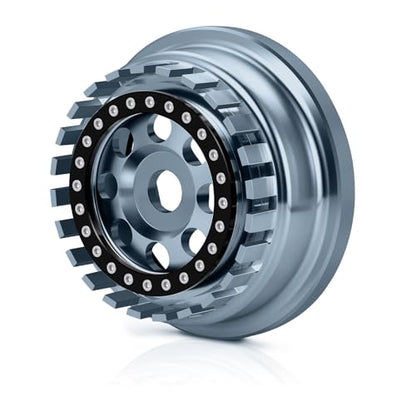 4PCS Aluminium Beadlock Wheel Rims For 1/7 Mojave 6S EXB & 1/8 Mojave 4S BLX Desert Truck(Titanium) - color: Titanium