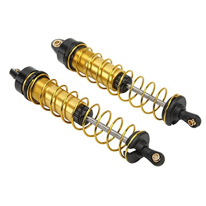 RC Shock Absorber 2Pcs 115mm/4.5in, Oil-Filled Adjustable Damper | Assembled with Springs | Fits Axial SCX10 1/10 Crawler Car(Glod) - color: Glod