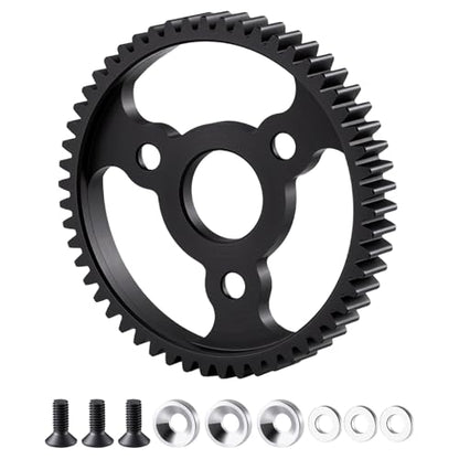 Carbon Steel 54T Spur Main Gear 32P 0.8M for 1/10 Tra-xxas Slash | Platinum Rustler Stampede 4x4 VXL 2WD Jato Rally E-REVO Summit T-Maxx - size: 54T
