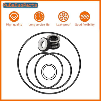 O-Ring Rebuild Repair Kit Compatible with P-entair Challenger GO-KIT5 Pool Pump, Includes 5 O-Rings & PS-200 Shaft Seal, Fit for Pac-Fab Challenger Pumps