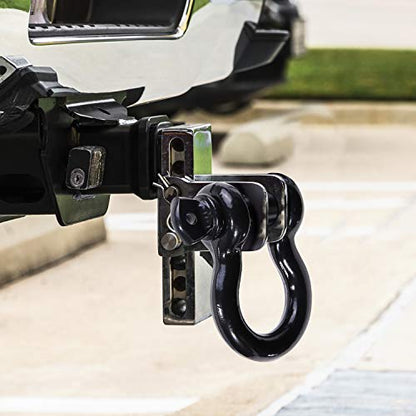 Ohuhu D Ring Shackles 3/4", Heavy Duty Steel Shackles 2 Pack | 7/8" Pin for Universal Fit, 20 Ton (44,000 lbs) Maximum Break Strength, 4.75 Ton (9,500 Lbs) Capacity Working Load Limited