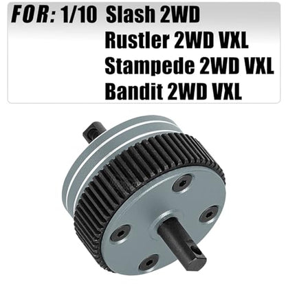 RC Upgrades Part for 1/10 Slash 2WD Rustler Stampede Bandit VXL XL-5,Aluminum Gearbox Transmission Gear Differential Transmission Gear,Titanium - color: Titanium(Upgrades Part)