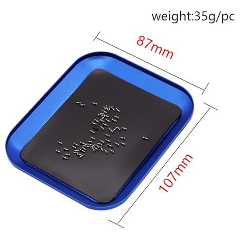 RC Car Repair Kit Rc Car Aluminum Alloy Magnet Screw Tray Repair Tool Anti-Loss Storage Plate Upgrade Parts Modify Accessories - color: Blue