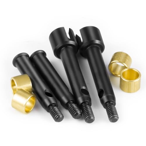Hard Steel 1144 Front & Rear Axle Drive Shafts (+3mm Wide)/(+5mm Wide) CVD Driveshafts Upgrades Parts Accessories for 1/24 RC Crawler Car Losi Micro-B Buggy Replace (+3MM Wide) - color: +3mm Wide