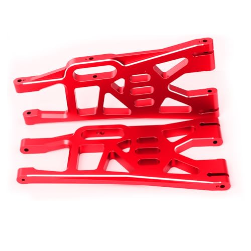 Aluminum Front Upper & Lower Suspension Arms Upgrades Set for 1/5 X-Maxx XMaxx RC Car (Red) - color: Red