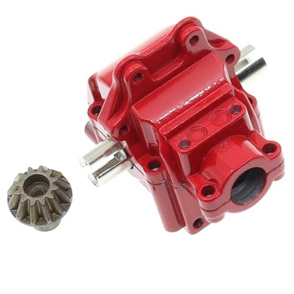 Metal Front&Rear Differential Gearboxes Housing Cover with Differential Gear Set Compatible with WLtoys 1/14 144010 144001 144002 124018 124016 124017 124019 RC Car Upgrades Parts (Red) - color: Red