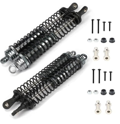 Oil Adjustable Aluminum 140mm Shock Absorber Damper For Rc Car 1/8 Buggy Truck Upgraded Hop-Up Parts Hsp Hpi Losi Axial 4PCS/set (Titanium) - color: Titanium