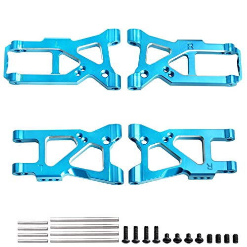Aluminum Suspension Arms Set Front & Rear for Traxxas 4-Tec 2.0 VXL AWD 1/10 RC Touring Car (Blue) - color: Blue