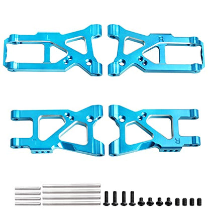 Aluminum Suspension Arms Set Front & Rear for Traxxas 4-Tec 2.0 VXL AWD 1/10 RC Touring Car (Blue) - color: Blue