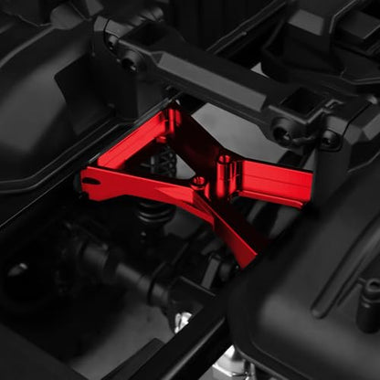 RC Chassis Brace Crossmember Aluminum Alloy Rear Beam Mounts Upgrade Part for 1/10 TRX4 RC Crawler Car Upgrade Replacement Parts (Red) - color: Red