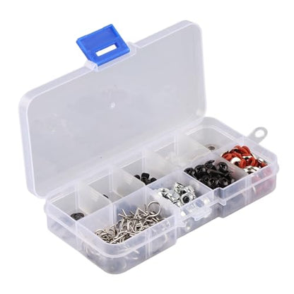 340PCS RC Screw Kit, Nuts Bolts Washers Hardware Fasteners for HSP 1/10 RC Car, High Strength Metal Material with Reusable Plastic Container, Durable RC Accessories for RC Car Repa