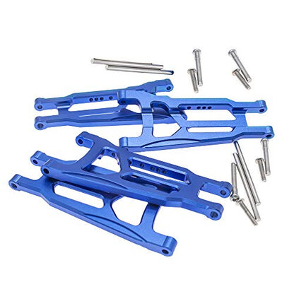 4-Pack Alloy Front&Rear Suspension Arms for Traxxas 1/10 4X4 Slash, Stampede, Rustler 4WD VXL-Replaces Part 3655 - color: Nave Blue