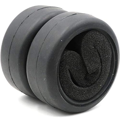 hobbysoul 24pcs RC 1/10 On Road Slick Tire Rubber Tyre with Foam Insert Fit for 1:10 Touring Drift Car Wheel Rim