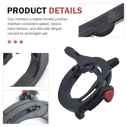 Motorcycle Cruise Control Assist, Motorcycle Throttle Lock with Silicone Protective Ring, Adjustable ID of 1.18-1.57" Motorcycles Cruise Control Throttle Clamp, Universal for Most Motorbike