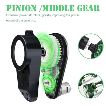 2 Pcs 24V Electric Powered Wheels Upgrade Motor Gearbox 24v RS555 High Speed Drive Engine Gearbox Motor Upgrade for Jeep Ride On