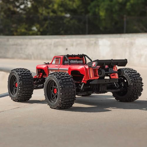 ARRMA RC Truck Outcast 4X4 4S BLX 1/10TH 4WD Stunt Truck RTR (Battery and Charger Not Included), Red, ARA4410V2T4 - color: Red