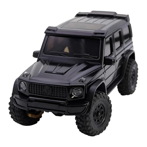 for AXIAL SCX30 Plastic Painted Unpainted Body Shell Kit Cover with Light Bucket Mount Spare Tire Mount for 1/30 RC Crawler Replace DIY Upgrade (Black) - color: Black