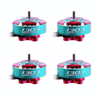 GTS V3 1303 6000KV 8000KV 2~4S Lipo Mini PFV for RCINPower Brushless Motor for RC 2~3inch Propeller Cinewhoop Freestyle Drone Parts (4PCS 1303 6000KV) - style: 4PCS 1303 6000KV