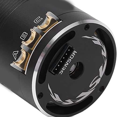 RC Brushless Motor 2300KV High Performance Sensored Brushless Motor for 1/10 RC Cars Black Aluminium 1 Unit