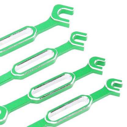 High Efficiency RC Car Maintenance Spanner Kit Lightweight Turnbuckle Wrench 4PCS 3.0-6.0mm for Drift Cars (Green) - color: Green