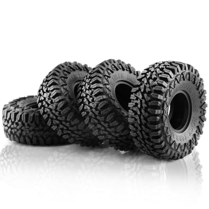 REDSPIDER 1.9 Crawler Tires（4pcs）RC Crawler Tires OD 4.33'' for 1/10 RC Crawler TRX4 SCX10 90046 Redcat Gen8 RC4WD D90 TF2 MST 1.9 Beadlock Wheels