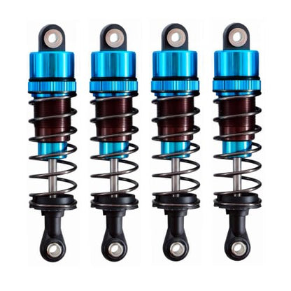 4PCS Oil Filled RC Shocks for 1/10 RC Cars, Adjustable Aluminum Shock Absorbers for Buggy Truggy Touring Drift Cars Monster Trucks (Blue 70mm)