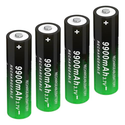 Battery for 4 Pack 9900 mAh Battery Ni-MH Rechargeable, Button Top NiMH Batteries, High Capacity Battery for LED Flashlights, Mini Fans, Toys, Remote Control, Electronic Devices, RC Car, Doorbell