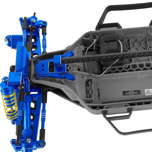 RC Aluminum Chassis Brace Upgrades Part for 1/10 Slash 4wd LCG,Slash 4x4 LCG VXL,Rustler 4wd,Rustler 4x4 VXL,Chassis Brace Heavy Duty Hops up,Navy Blue - color: Navy Blue - (Upgrades)