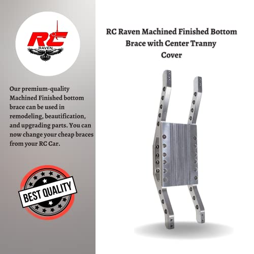 RC Car Aluminum Parts and Accessories for Tmaxx Classic 4910 2.5 or 1.5 Chassis Bottom Braces Machine Finished Also fits Original Emaxx Including Center Skid Plate- RC Car Upgrade Parts