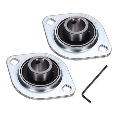 uxcell 2Pcs SBPFL204-12 Pillow Block Bearings 3/4" Bore Bearing Units Steel Flange Mounted Bearing Housing with Wrench - size: SBPFL204-12 (3/4" ID)