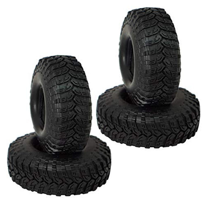 4Pack Vgoohobby Super Larger 4.48" Outer Diameter RC Crawler Tires,1.9" Tires with Foam Inserts Compatible with Axial SCX10 90047 D90 D110 Tamiya CC01 Traxxas TRX-4 1/10 RC Crawler Truck