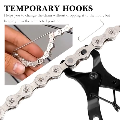 Bike Chain Tool,2-in-1 Two-Way Arc Snap Design Bicycle Chain Tool for Quick Dismantling & Installing,Multi-Function Master Link Pliers with Return Spring Fit for 6-12 Speed Chains